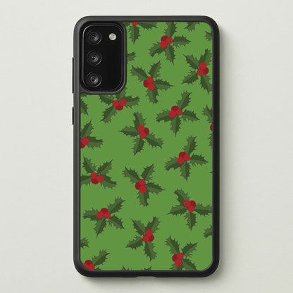 Holly Pattern  - Christmas Patterns Phone Case for Galaxy S20FE