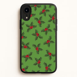 Holly Pattern  - Christmas Patterns Phone Case for iPhone XR
