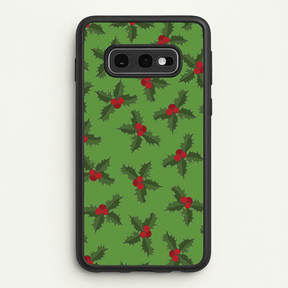 Holly Pattern  - Christmas Patterns Phone Case for Galaxy S10e