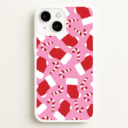 Pink Stocking Pattern  - Christmas Patterns Phone Case for iPhone 13