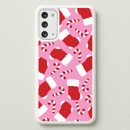 Pink Stocking Pattern  - Christmas Patterns Phone Case for Galaxy Note 20