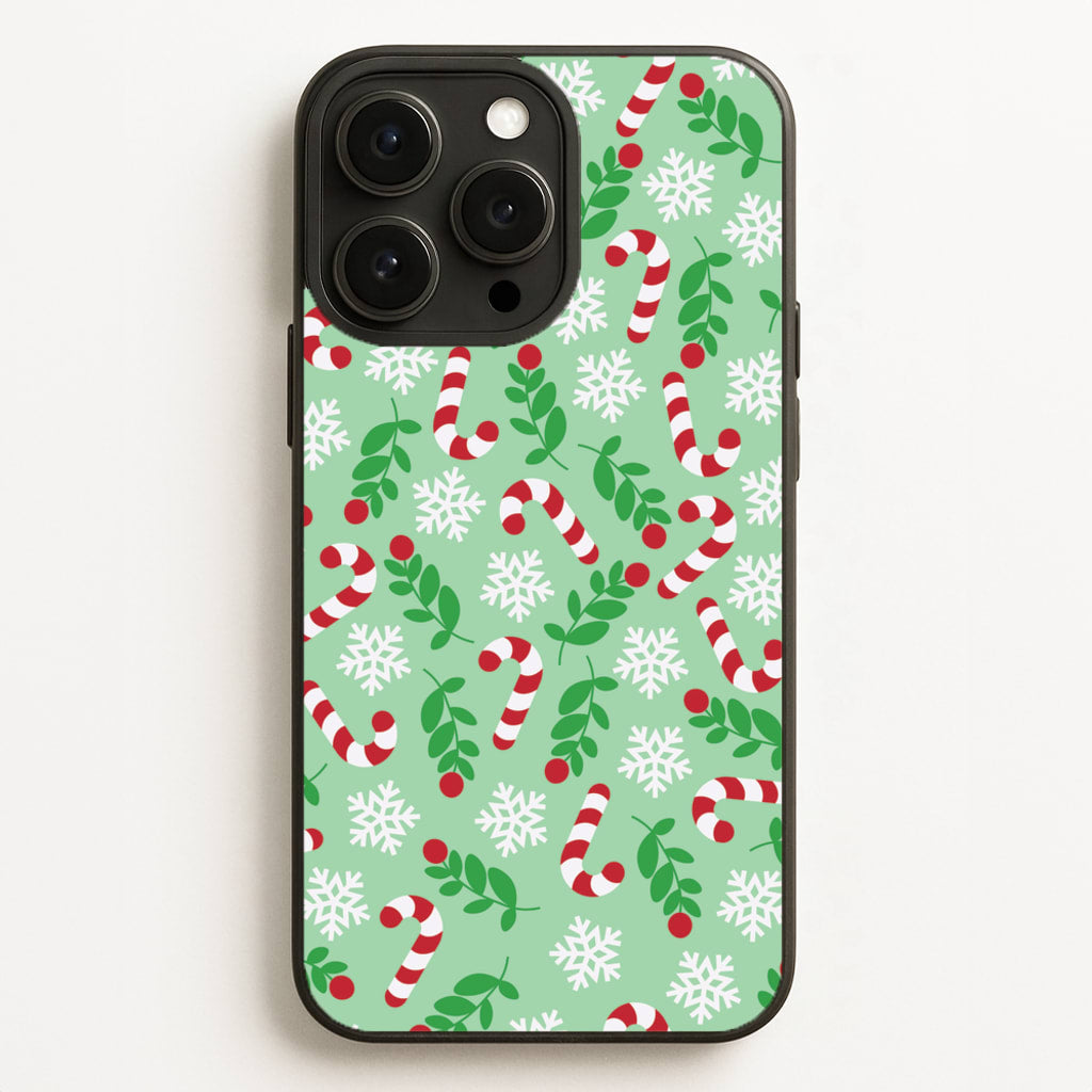 Snow Green Pattern  - Christmas Patterns Phone Case for iPhone 16 Pro Max