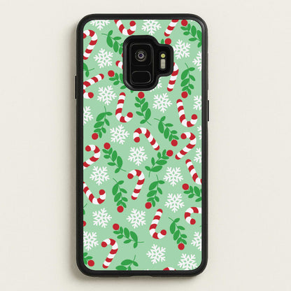Snow Green Pattern  - Christmas Patterns Phone Case for Galaxy S9
