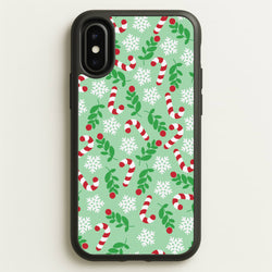 Snow Green Pattern  - Christmas Patterns Phone Case for iPhone X / XS