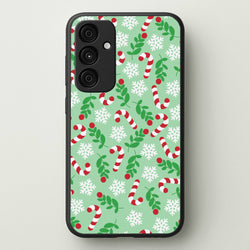Snow Green Pattern  - Christmas Patterns Phone Case for Galaxy A35