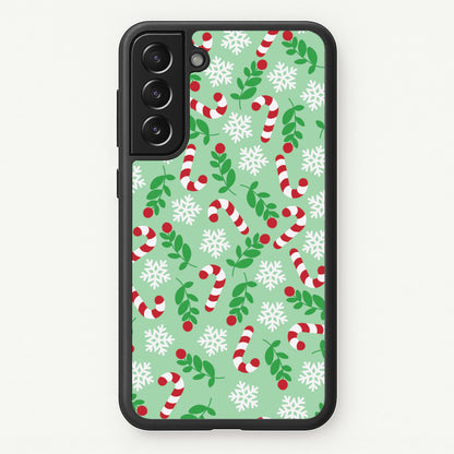Snow Green Pattern  - Christmas Patterns Phone Case for Galaxy S21