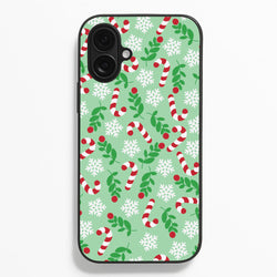 Snow Green Pattern  - Christmas Patterns Phone Case for iPhone 16 Plus