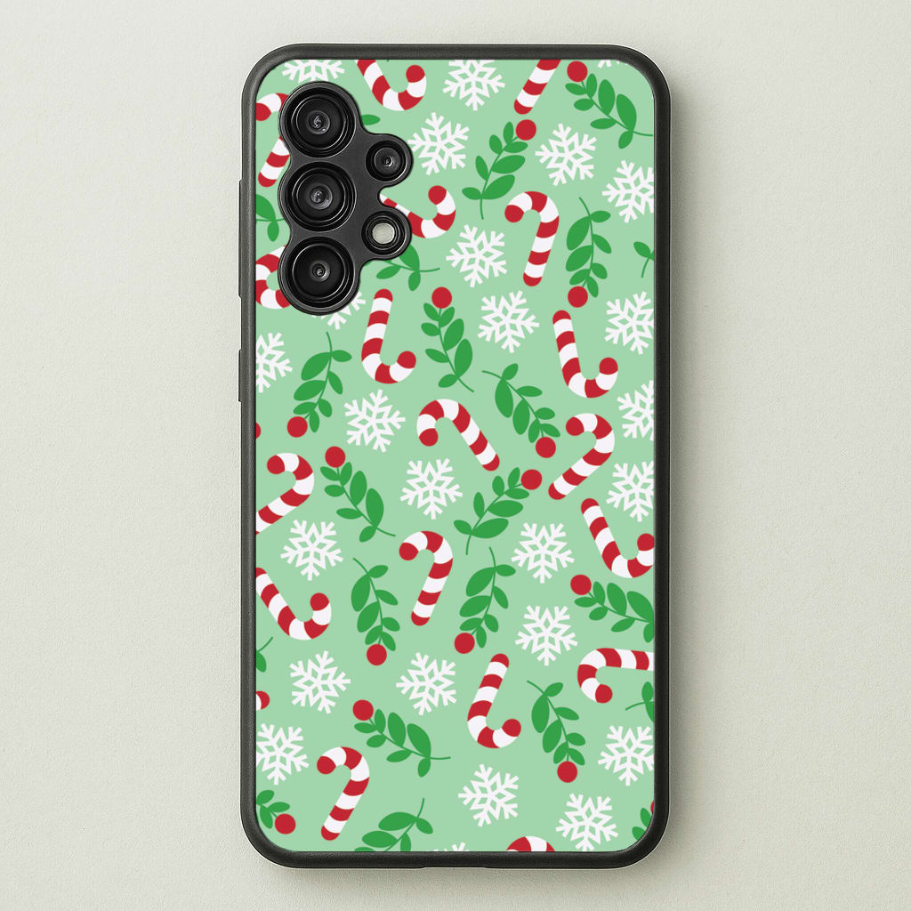 Snow Green Pattern  - Christmas Patterns Phone Case for Galaxy A13