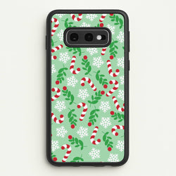 Snow Green Pattern  - Christmas Patterns Phone Case for Galaxy S10e