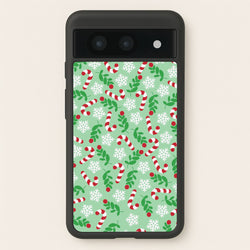 Snow Green Pattern  - Christmas Patterns Phone Case for Google Pixel 8a