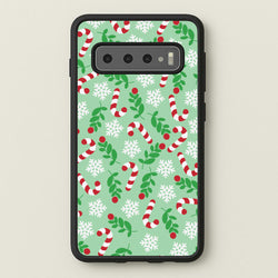 Snow Green Pattern  - Christmas Patterns Phone Case for Galaxy S10 Plus