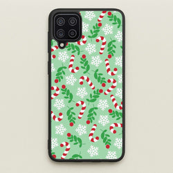 Snow Green Pattern  - Christmas Patterns Phone Case for Galaxy A12