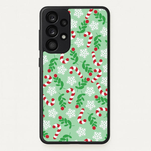 Snow Green Pattern  - Christmas Patterns Phone Case for Galaxy A33