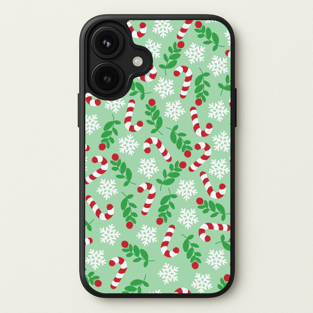 Snow Green Pattern Phone Case for iPhone 17