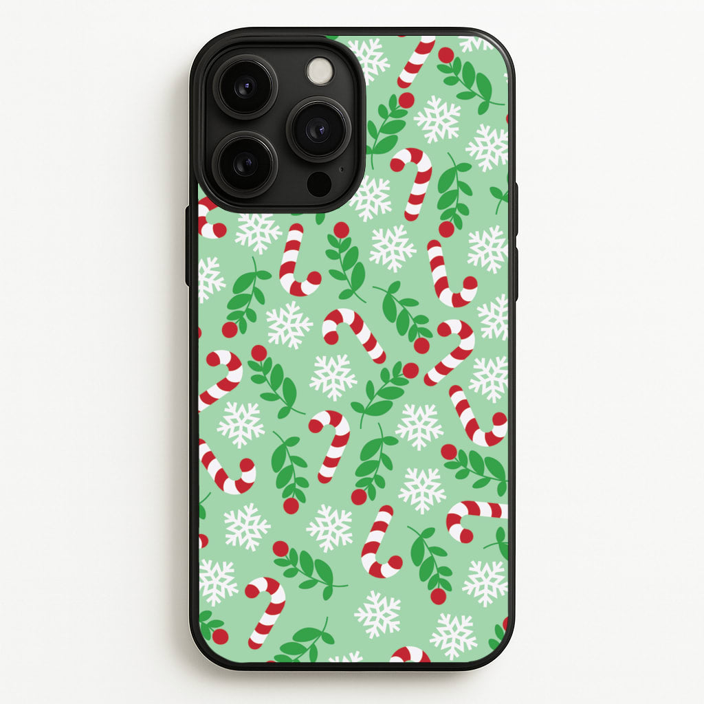Snow Green Pattern  - Christmas Patterns Phone Case for iPhone 13 Pro Max