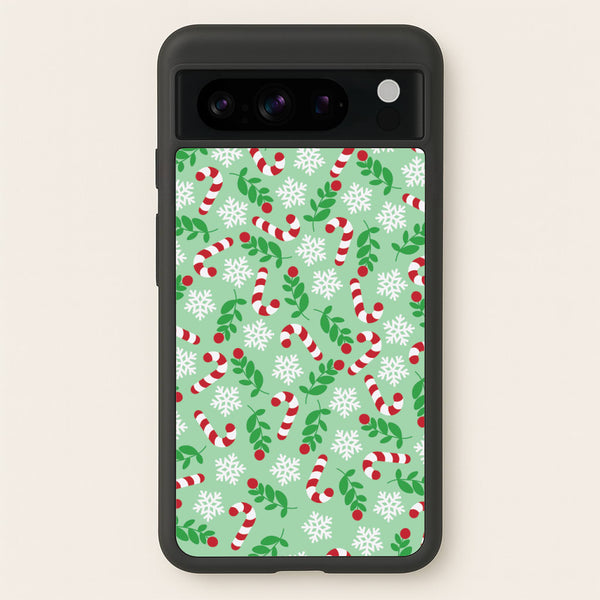 Snow Green Pattern  - Christmas Patterns Phone Case for Google Pixel 8 Pro