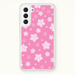 Snow Pink Pattern  - Christmas Patterns Phone Case for Galaxy S22
