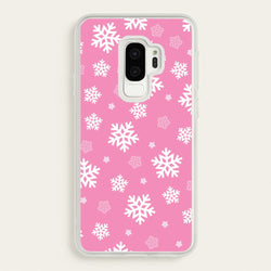 Snow Pink Pattern  - Christmas Patterns Phone Case for Galaxy S9 Plus