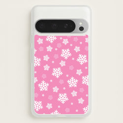 Snow Pink Pattern  - Christmas Patterns Phone Case for Google Pixel 9 Pro XL