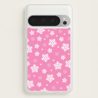 Snow Pink Pattern  - Christmas Patterns Phone Case for Google Pixel 9 Pro XL