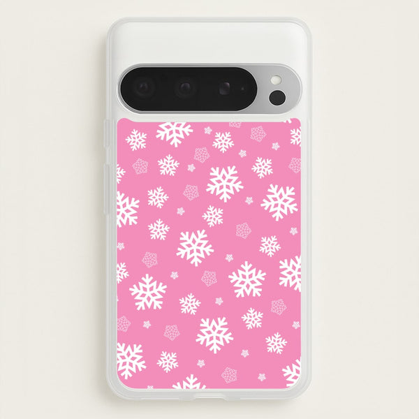 Snow Pink Pattern  - Christmas Patterns Phone Case for Google Pixel 9 Pro XL