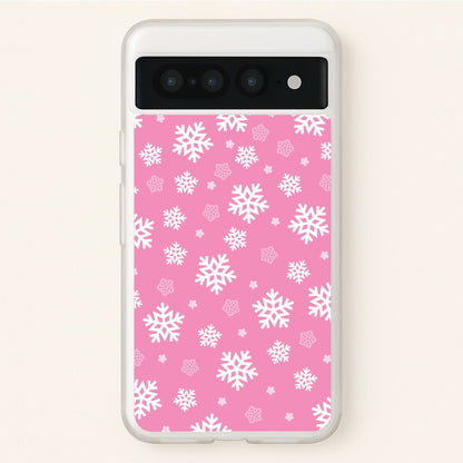 Snow Pink Pattern  - Christmas Patterns Phone Case for Google Pixel 7 Pro
