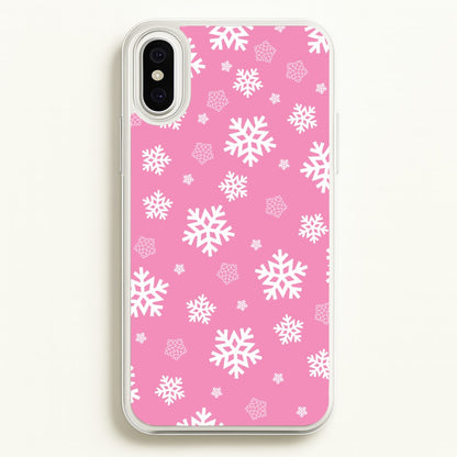 Snow Pink Pattern  - Christmas Patterns Phone Case for iPhone XS Max