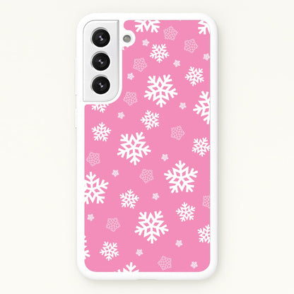 Snow Pink Pattern  - Christmas Patterns Phone Case for Galaxy S22 Plus