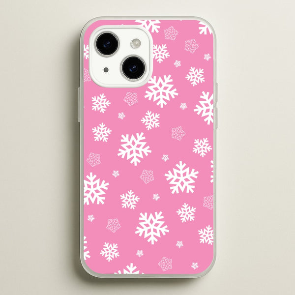 Snow Pink Pattern  - Christmas Patterns Phone Case for iPhone 14