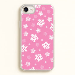Snow Pink Pattern  - Christmas Patterns Phone Case for iPhone 6 Plus / 7 Plus / 8 Plus