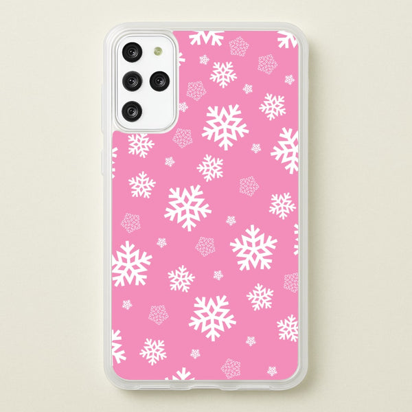 Snow Pink Pattern  - Christmas Patterns Phone Case for Galaxy S20 Plus