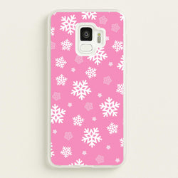 Snow Pink Pattern  - Christmas Patterns Phone Case for Galaxy S9