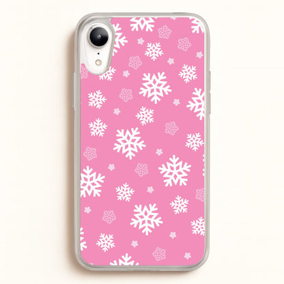 Snow Pink Pattern  - Christmas Patterns Phone Case for iPhone XR