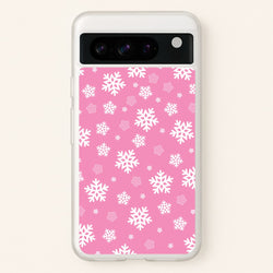 Snow Pink Pattern  - Christmas Patterns Phone Case for Google Pixel 8 Pro