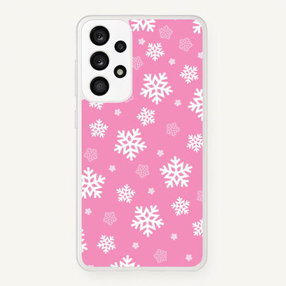 Snow Pink Pattern  - Christmas Patterns Phone Case for Galaxy A53
