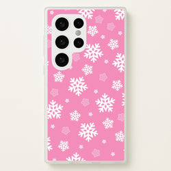 Snow Pink Pattern  - Christmas Patterns Phone Case for Galaxy S24 Ultra