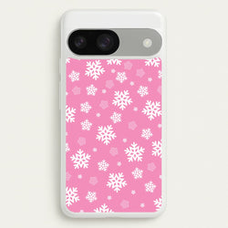 Snow Pink Pattern  - Christmas Patterns Phone Case for Google Pixel 9 / 9 Pro