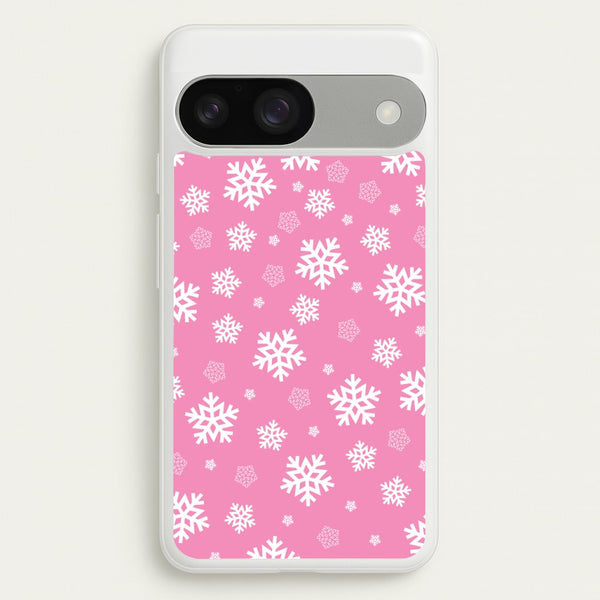 Snow Pink Pattern  - Christmas Patterns Phone Case for Google Pixel 9 / 9 Pro