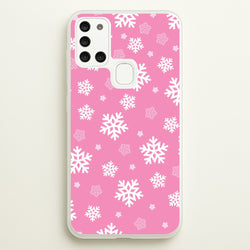 Snow Pink Pattern  - Christmas Patterns Phone Case for Galaxy A21s