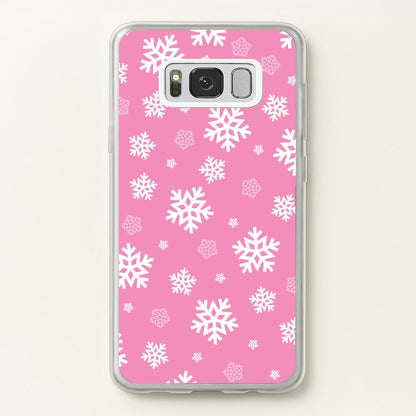Snow Pink Pattern  - Christmas Patterns Phone Case for Galaxy S8