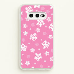 Snow Pink Pattern  - Christmas Patterns Phone Case for Galaxy S10e