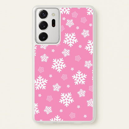 Snow Pink Pattern  - Christmas Patterns Phone Case for Galaxy Note 20 Ultra