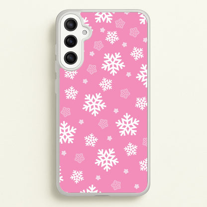 Snow Pink Pattern  - Christmas Patterns Phone Case for Galaxy A36