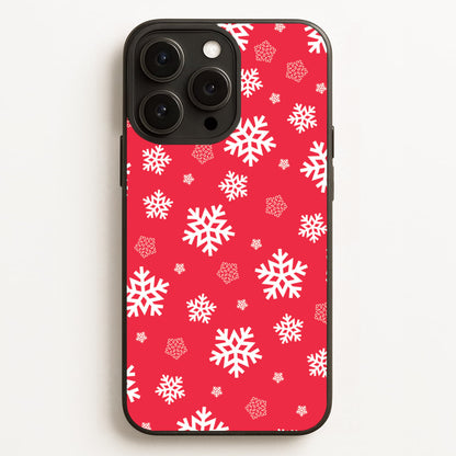 Red Snow Pattern  - Christmas Patterns Phone Case for iPhone 12 Pro Max