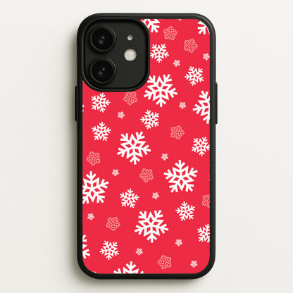 Red Snow Pattern  - Christmas Patterns Phone Case for iPhone 11