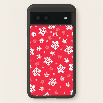 Red Snow Pattern  - Christmas Patterns Phone Case for Google Pixel 6a