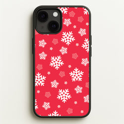 Red Snow Pattern  - Christmas Patterns Phone Case for iPhone 13 Mini