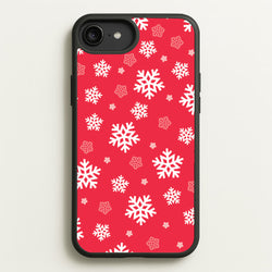 Red Snow Pattern  - Christmas Patterns Phone Case for iPhone 6 Plus / 7 Plus / 8 Plus