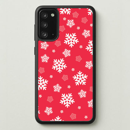 Red Snow Pattern  - Christmas Patterns Phone Case for Galaxy Note 20