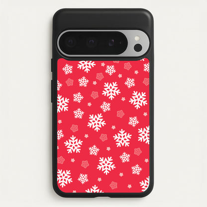 Red Snow Pattern  - Christmas Patterns Phone Case for Google Pixel 9 Pro XL